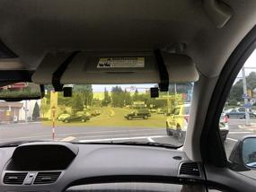 img 3 attached to 🌃 Накидка Glare Guard для ночного вождения: Замените ночные очки для вождения на поляризованный HD накидку от ослепляющих фар - Универсальный размер 14" x 3.25" подходит для автомобилей, грузовиков, внедорожников и домов на колёсах - Произведено в США