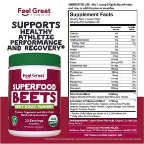 img 3 attached to 🌿 Beet Root Powder Organic Superfood by Feel Great Vitamin Co. - Natural Nitric Oxide Supplement for Boosted Energy* and Enhanced Blood Flow, Immune System Support