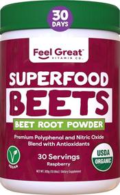 img 4 attached to 🌿 Beet Root Powder Organic Superfood by Feel Great Vitamin Co. - Natural Nitric Oxide Supplement for Boosted Energy* and Enhanced Blood Flow, Immune System Support