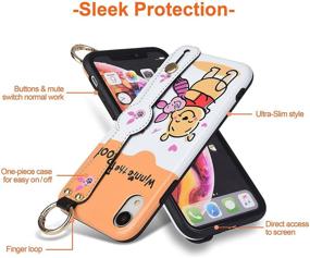 img 2 attached to 📱 Oiluoyu iPhone XR Case - 3D Cute Cartoon Silicone Protective Cover with Wrist Strap and Lanyard, Perfect for Children and Girls - Full Protection