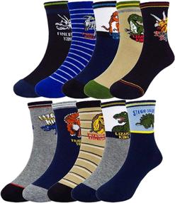 img 4 attached to Boys Socks Dinosaur Youth Cotton