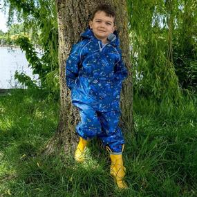 img 1 attached to 🌧️ JAN & JUL Cozy-Dry Waterproof Fleece-Lined Rain Suit: Ultimate Protection for Baby and Toddler