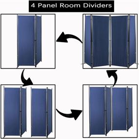 img 1 attached to GOJOOASIS Dividers Folding Privacy Partition