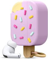 🍦 стильный чехол для наушников elago ice cream airpods pro: брелок, разработанный для чехла для apple airpods pro (черничный) логотип