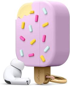 img 4 attached to 🍦 Стильный чехол для наушников elago Ice Cream AirPods Pro: брелок, разработанный для чехла для Apple AirPods PRO (черничный)