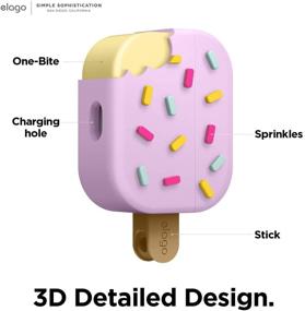 img 2 attached to 🍦 Стильный чехол для наушников elago Ice Cream AirPods Pro: брелок, разработанный для чехла для Apple AirPods PRO (черничный)