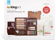 🎨 unleash your creativity: kingart ultimate 124-piece sketching & drawing set logo