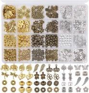 eutenghao 420-piece jewelry making charms set in gold, bronze, and silver - 💍 includes pendants and spacer beads for bracelets, necklaces, and crafting - 24 unique styles logo