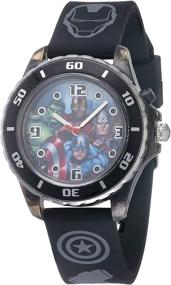 img 4 attached to 🕷️ Marvel Avengers Kids AVG3508 Watch - Black Rubber Band