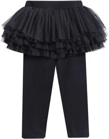 img 3 attached to LX7 Footless Culotte Leggings for Toddler Girls: A Stylish Addition to Their Wardrobe