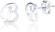 👂 chic stainless steel tiny initial stud earrings for women & teen girls: gold & silver 26 letters alphabet earrings logo