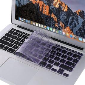 img 1 attached to MOSISO Ultra Thin Keyboard Cover TPU Skin Compatible With MacBook Air 13 Inch A1466 A1369 2010-2017&Amp Computer Accessories & Peripherals in Keyboards, Mice & Accessories