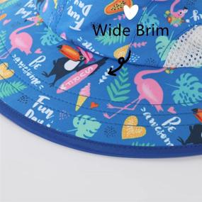 img 2 attached to 👶 Vimfashi Outdoor Baby Boys Sun Hat – Lightweight Wide Brim UPF50+ with Neck Flap