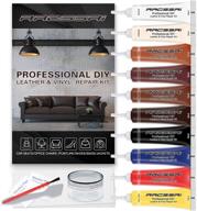 🪑 premium vinyl and leather repair kit for couches - p leather repair paint gel for sofa, jacket, furniture, car seats, purse. ideal color matching for genuine, bonded, pu, and faux leather logo