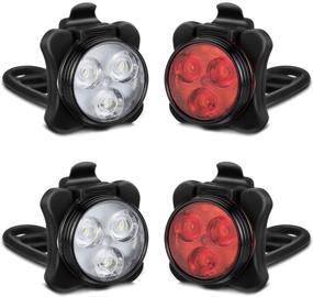 img 4 attached to 🚴 Akale Rechargeable Bike Lights Set, LED Bicycle Lights Front and Rear, Multiple Light Modes, Long-lasting Battery, Bike Headlight, Waterproof, Easy Installation for Men and Women Road Cycling (2 Pack)