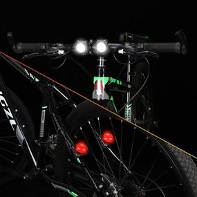 img 1 attached to 🚴 Akale Rechargeable Bike Lights Set, LED Bicycle Lights Front and Rear, Multiple Light Modes, Long-lasting Battery, Bike Headlight, Waterproof, Easy Installation for Men and Women Road Cycling (2 Pack)