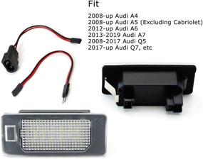 img 3 attached to 🚘 Набор фонарей для номерного знака iJDMTOY OEM-Fit с 3W полностью светодиодной подсветкой, совместимый с Audi A4 A5 A6 A7 S4 S5 S6 S7 RS4 RS5 RS7 Q5 Q7, работает на 24-ти SMD ксеноновом светодиоде белого цвета и безошибочной системе CAN-bus.