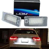 🚘 ijdmtoy oem-fit license plate light kit with 3w full led, compatible with audi a4 a5 a6 a7 s4 s5 s6 s7 rs4 rs5 rs7 q5 q7, powered by 24-smd xenon white led & can-bus error free logo