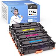 🖨️ mycartridge suprint compatible toner cartridge replacement for hp 305a 305x ce410a ce410x - laserjet pro 400 m451dn m451nw m475dn m475dw m451dw m375nw m351a - black cyan magenta yellow, 4-pack logo