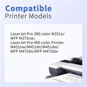 img 1 attached to 🖨️ myCartridge SUPRINT Compatible Toner Cartridge Replacement for HP 305A 305X CE410A CE410X - Laserjet Pro 400 M451dn M451nw M475dn M475dw M451dw M375nw M351A - Black Cyan Magenta Yellow, 4-Pack