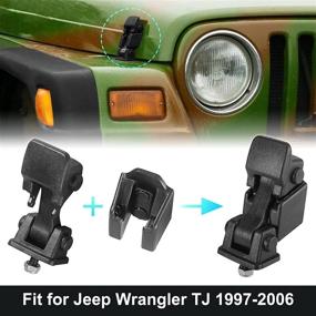 img 3 attached to 🔒 X AUTOHAUX 2Pcs Car Hood Latches Hood Catch Locking Kit for Jeep Wrangler TJ (1997-2006) - Improved SEO