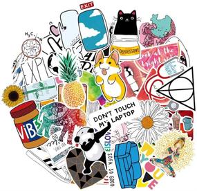 img 4 attached to 🎵 CHNLML Cool Sticker 46 Pcs Music Film Vinyl Skateboard Guitar Travel Case Sticker Door Laptop Luggage Car Bike Bicycle Stickers - Unique Assortment for Personalized Style