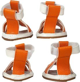 img 2 attached to 🐾 Buckle-Supported Waterproof PVC Pet Sandals - Set of 4