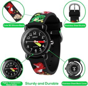 img 3 attached to Bigmeda Kids Watch - 3D Cartoon Analog Quartz Wrist Watch for Boys and Girls, Waterproof Kid Watch with Silicone Strap - Teaching Watch