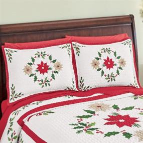 img 2 attached to Christmas Evergreen Garland Pillow Sham by 🎄 Collections Etc: Festive Holiday Decor for Your Home