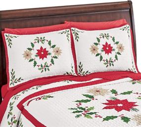 img 3 attached to Christmas Evergreen Garland Pillow Sham by 🎄 Collections Etc: Festive Holiday Decor for Your Home