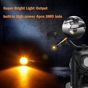 img 3 attached to QUASCO Chrome LED Motorcycle Mini Blinkers: Universal Front Indicator Turn Signal Lights Compatible with Harley, Honda, Kawasaki, Suzuki, Triumph, Yamaha