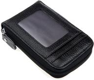 genuine leather credit organizer compact logo