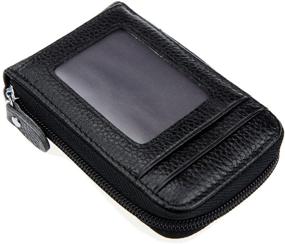 img 4 attached to Genuine Leather Credit Organizer Compact