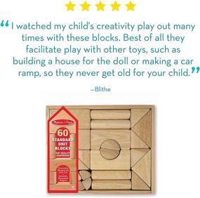 img 1 attached to Premium Melissa & Doug Solid Wood 🧱 Building Set - Unleash Creativity with Standard Building Blocks