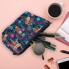 img 2 attached to 💼 Ultimate Travel Companion: Double Sided Printed Waterproof Cosmetic Organizer and Travel Accessories