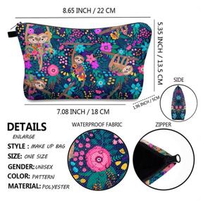 img 3 attached to 💼 Ultimate Travel Companion: Double Sided Printed Waterproof Cosmetic Organizer and Travel Accessories