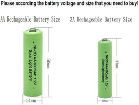 img 2 attached to 🔋 Баобиан AAA NiCd 1.2V 600mAh аккумуляторы (12 штук) - идеально подходят для солнечных фонарей, садового ландшафта, игрушек с дистанционным управлением