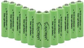 img 4 attached to 🔋 Баобиан AAA NiCd 1.2V 600mAh аккумуляторы (12 штук) - идеально подходят для солнечных фонарей, садового ландшафта, игрушек с дистанционным управлением