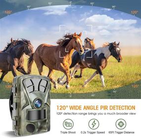 img 3 attached to Heegomn Trail Camera 16MP 1080P Game Cameras for Hunting with 32GB SD Card 📷 - Capture Wildlife in Waterproof HD with Wide-Angle Motion Night Vision and Super Fast Trigger Time!