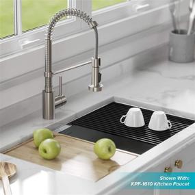 img 3 attached to 🚰 Kraus KWU110-32 Kore Kitchen Single Bowl: 32 Inch, 32" Workstation Sink - Convenient and Stylish