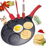 🥞 nonstick silver dollar breakfast pancake pan with 7 mold pancake griddle shapes - dayooh логотип