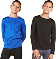 thermal compression long sleeve tops with fleece lining - pack of 2 for devops boys logo