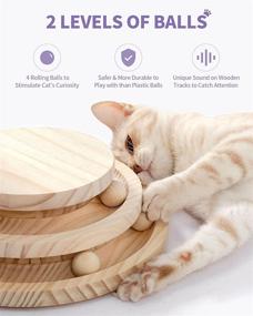 img 2 attached to Enhance Your Cat's Playtime with the 🐾 Made4Pets Wooden Cat Scratching Post and Interactive Cat Toy