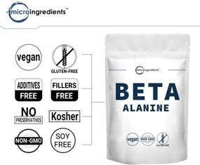 img 2 attached to 🏋️ 1Kg Micro Ingredients Beta Alanine Powder - Pure Beta Alanine Supplement, Amino Energy Pre Workout Support - Non-GMO, 35 Ounce