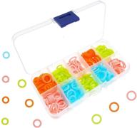 ihkfilan 330-piece colorful knitting crochet stitch markers rings needle clip set with storage box (multiple sizes) logo