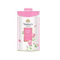 🌹 yardley english rose perfumed talc: delicate fragrance, 250g size logo