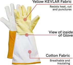 img 1 attached to Durable Kevlar Welding Gloves: Explore Various Sizes for Enhanced Safety