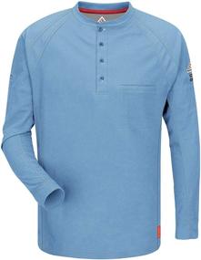 img 1 attached to Bulwark Sleeve Comfort Henley Medium Men's Clothing for Shirts