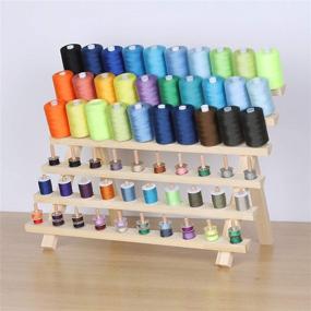 img 1 attached to HAITRAL 60 Spool Organizer Embroidery Hair Braiding