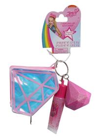 img 1 attached to 💎 Sparkling JoJo Siwa Diamond Lip Keychain Gloss, Balm and Coin Purse - Pink & Blue - One Size: A Shining Accessory for Style and Fun!